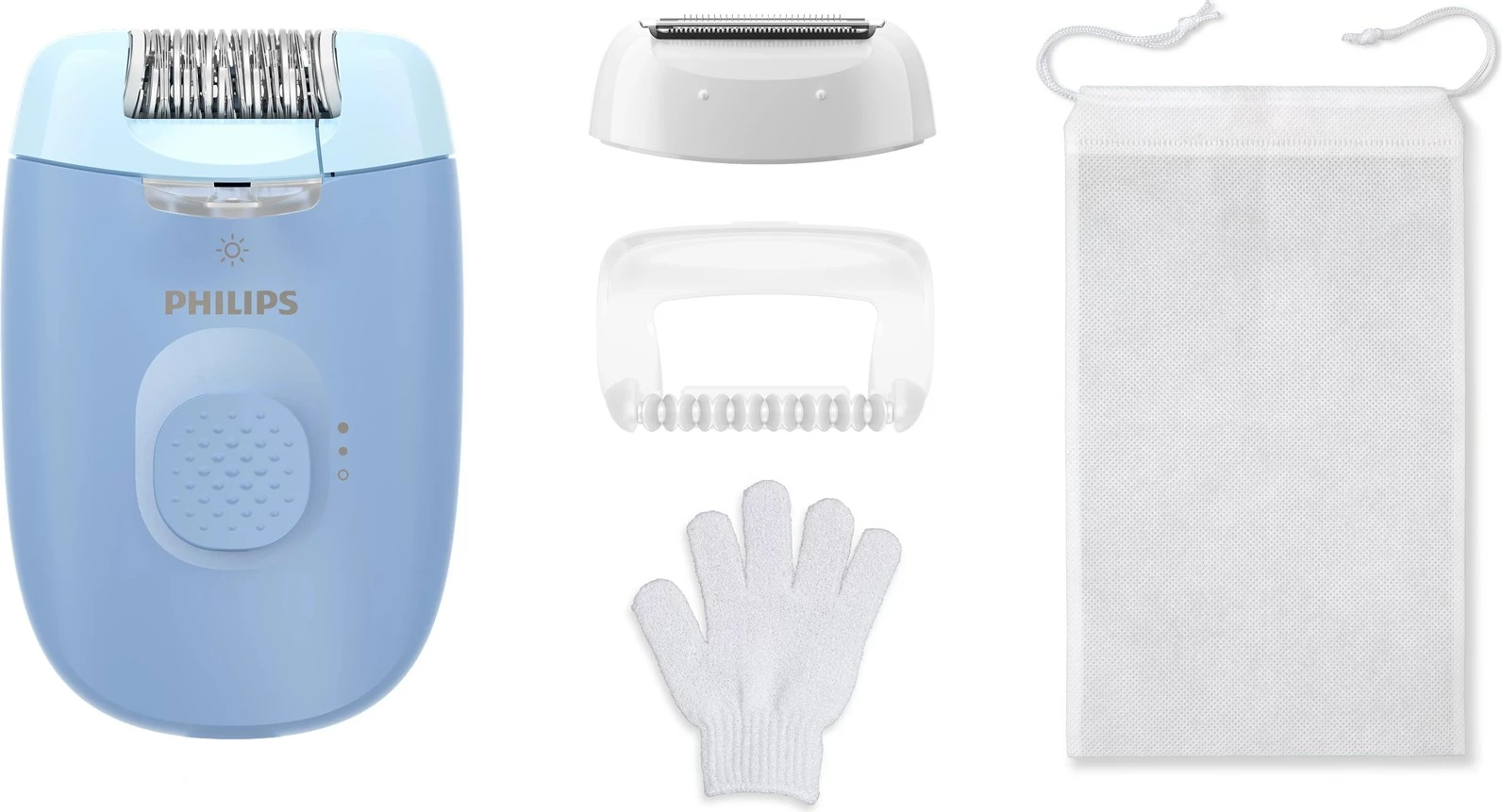 Epilator z napajalnim kablom, Philips Series 4000 BRE247/00, moder