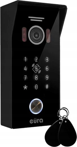 Video domofon, Eura VDP-99C5, črn, WiFi, RFID, TUYA