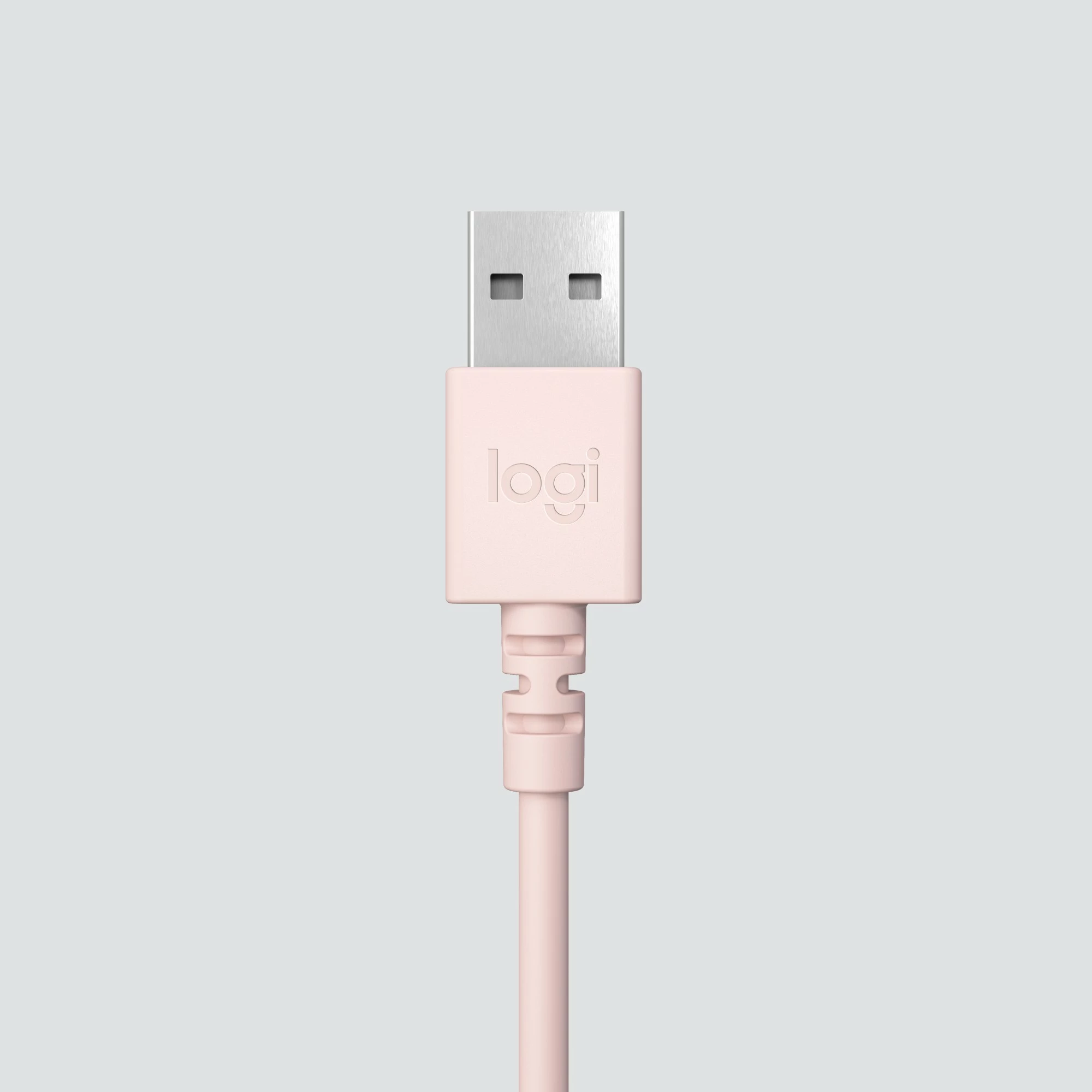Kabelske slušalke z mikrofonom, Logitech H390, USB-A, roza