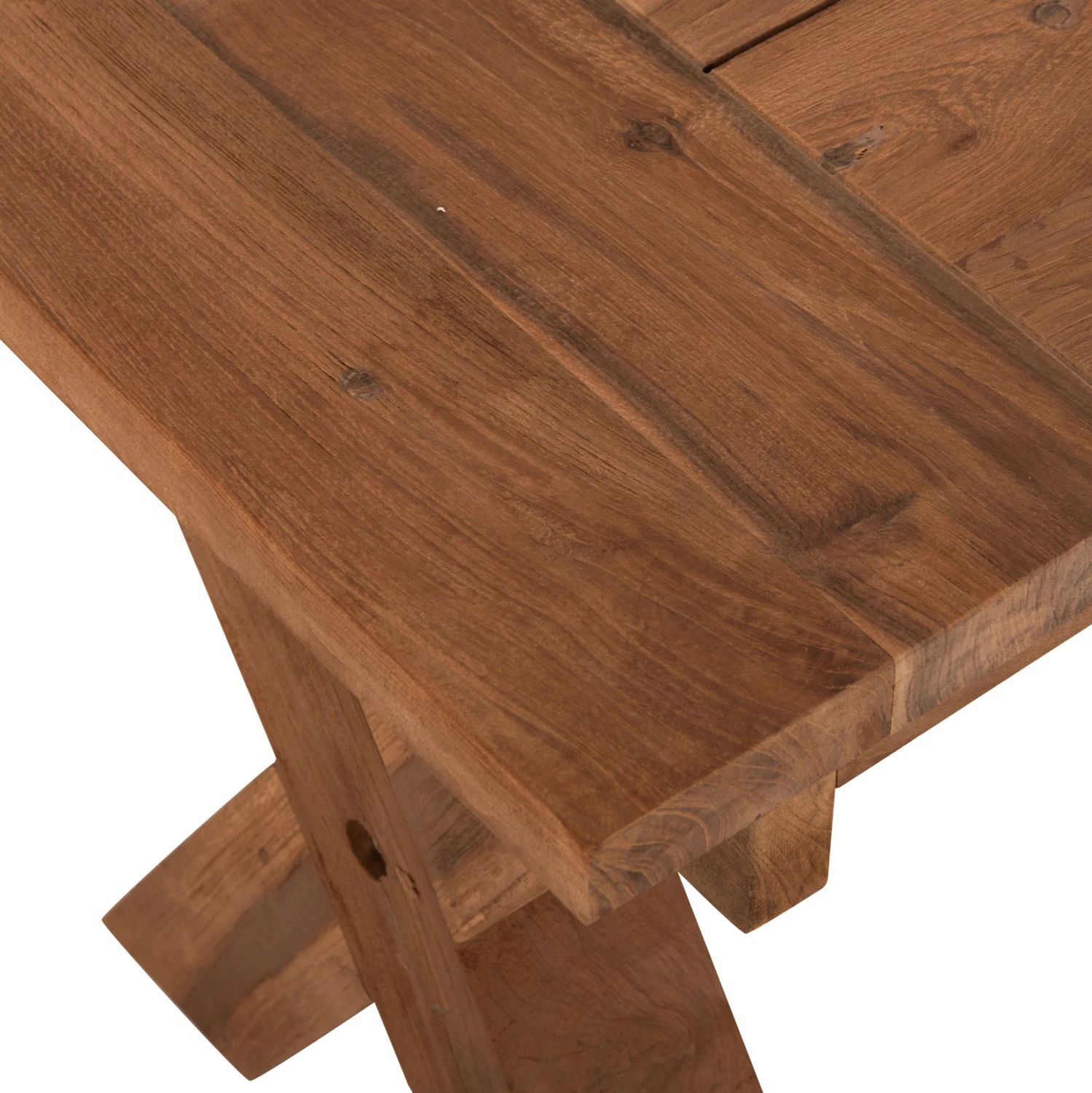 Zunanja klop FH9564 iz recikliranega tikovega lesa v naravni barvi 220x40x45Hcm