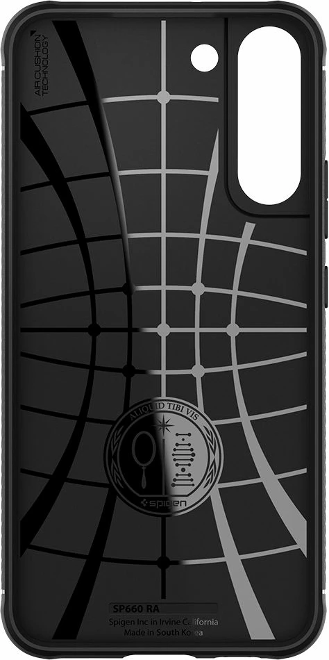 Ovitek za telefon Rugged Armor Spigen za Samsung Galaxy S22, črn