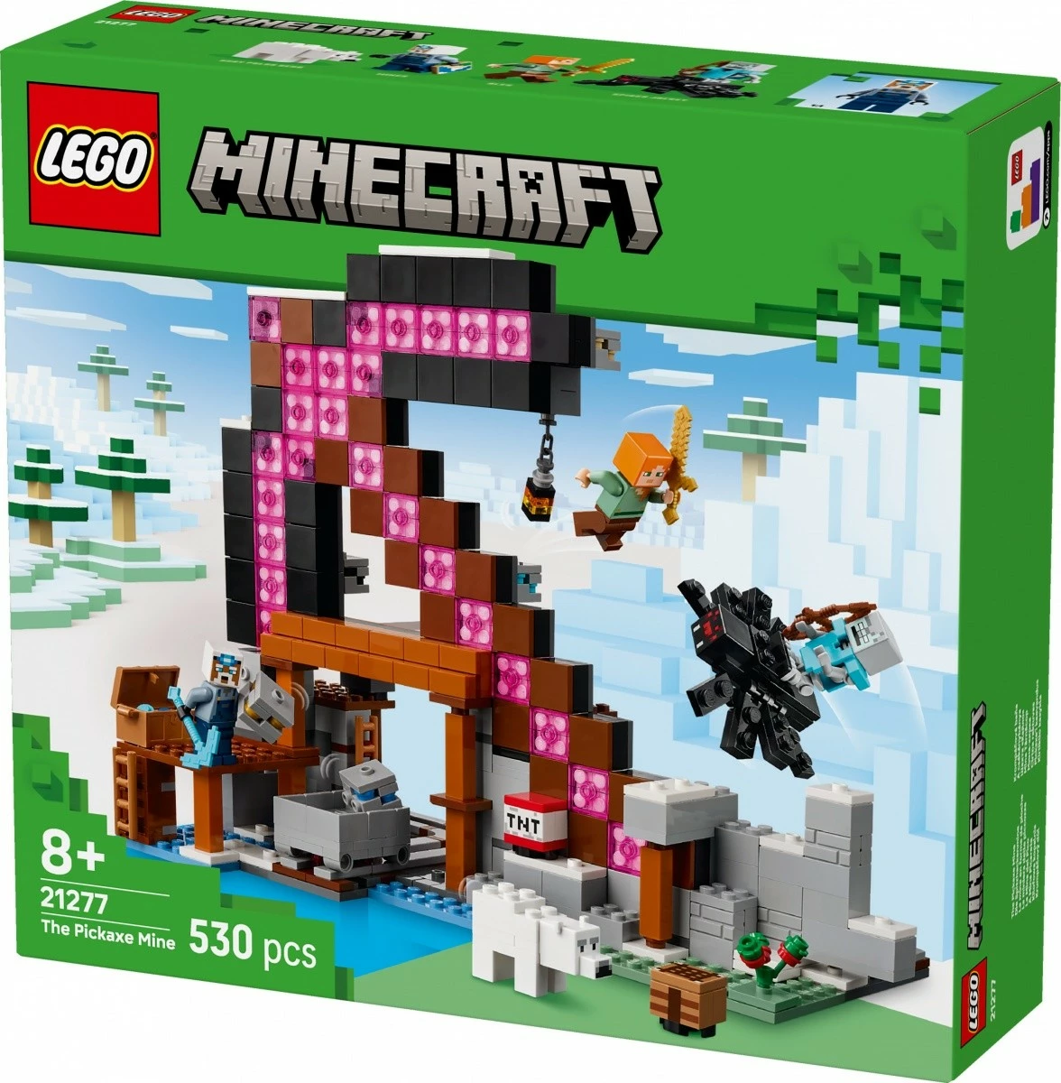 Set gradnje The Pickaxe Mine, LEGO Minecraft 21277, 530 kosov