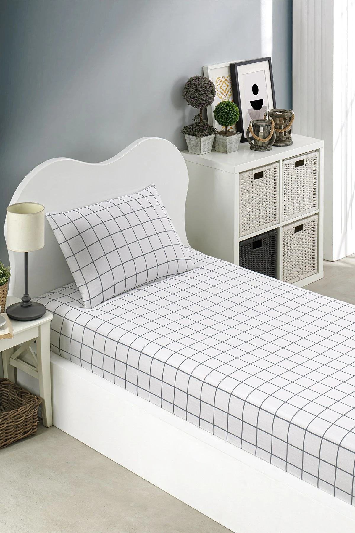 Set posteljnine za eno osebo, siva, Artus