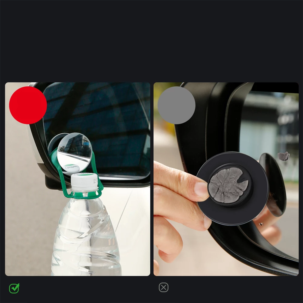 Komplet dodatnih konveksnih stranskih ogledal za mrtvi kot Baseus Full-view Blind-spot, ACMDJ-01, črn, 2 kosa