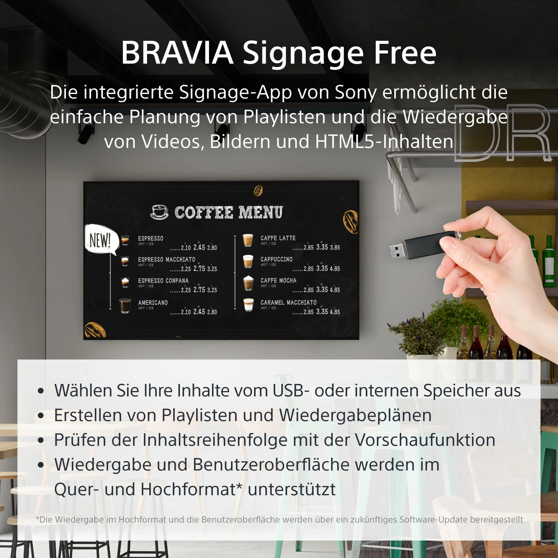 Velik zaslon 43 inč 4K Ultra HD LED Sony FW-43EZ20L, Wi‑Fi, Android