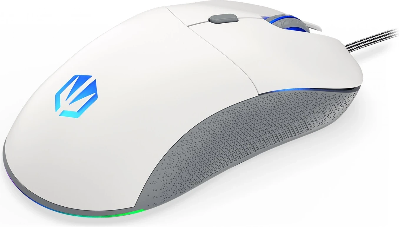 Žična miška z RGB osvetlitvijo Endorfy GEM Plus, bela
