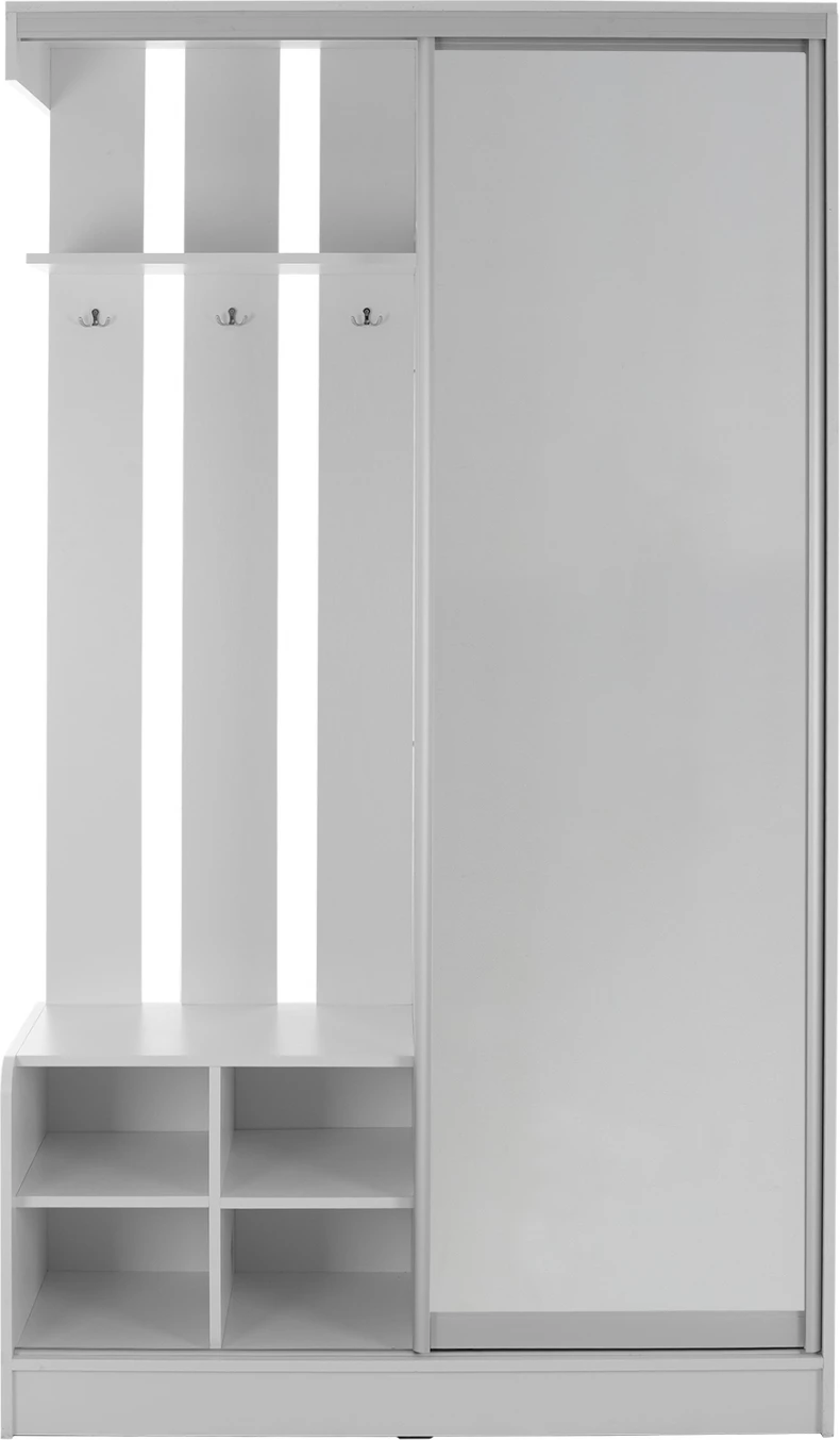 Pohištvo za vhod s premično omaro in ogledalom DULCE belo FH2424.03 118x45x210 cm