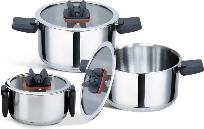 Set plastičnih loncev Maestro MR-3531-6, črn