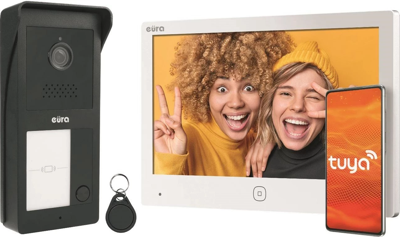 Video interkom z velikim zaslonom na dotik, Eura VDP-49A3-2TY, 2-wire, bel