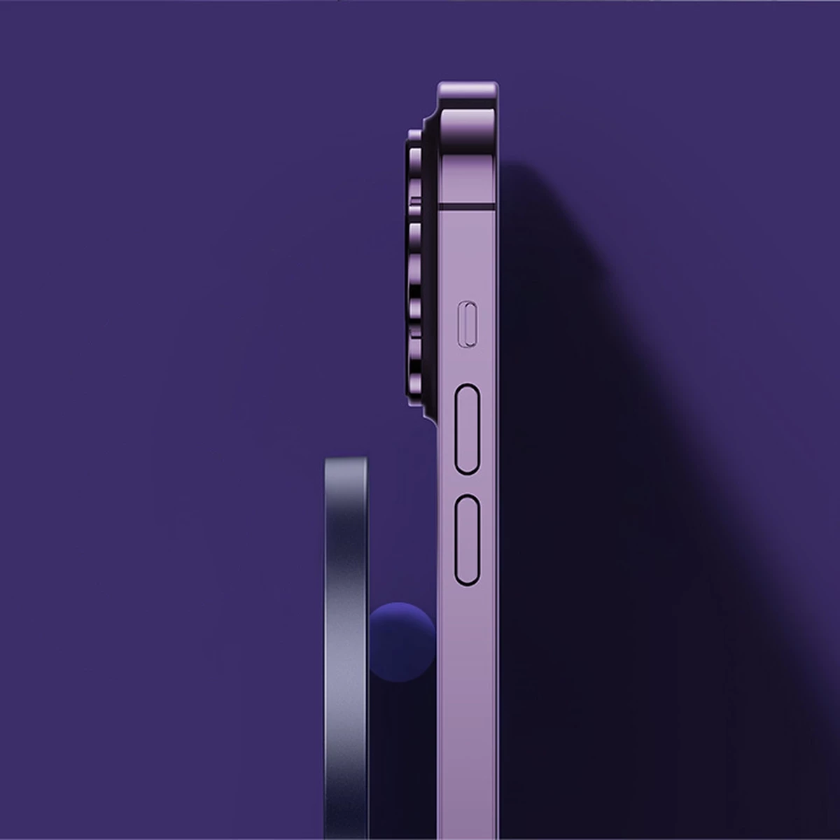 Brezžični polnilec, Baseus Simple Mini3, MagSafe, Qi, 15W, vijoličen