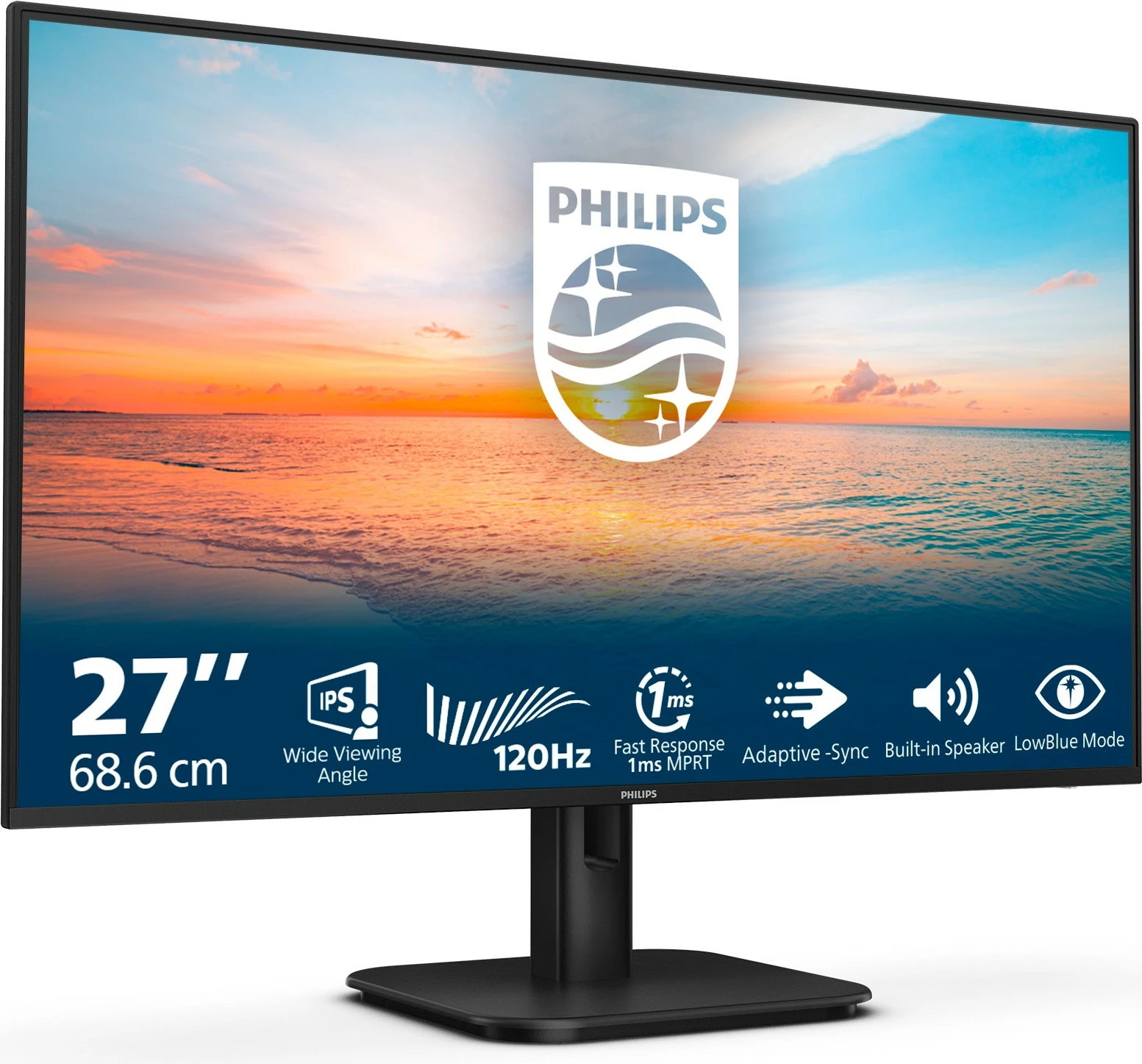27-palčni IPS monitor, Full HD, HDMI, DP, črn Philips 27E1N1200A
