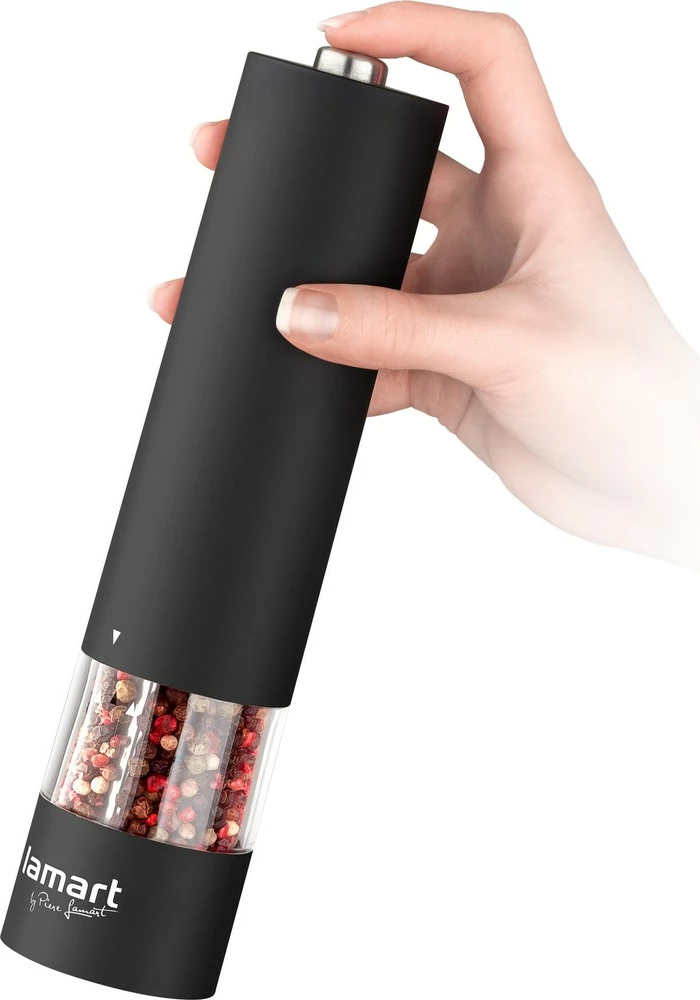 Električni mlinček za začimbe Lamart LT7021, črn, prozoren