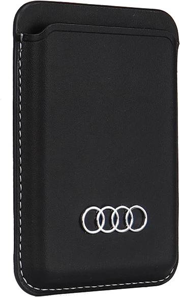 Ovitek iz sintetičnega usnja z magnetom MagSafe za iPhone, črn — Audi