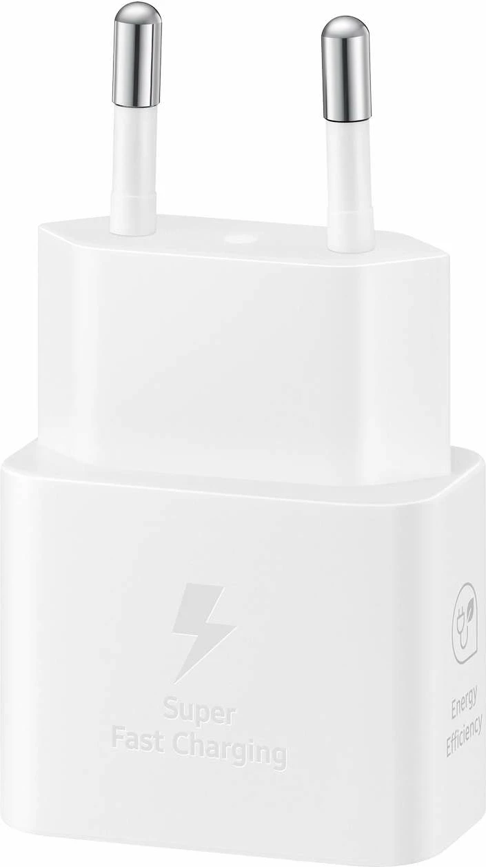Superhiter polnilec 25W GaN z USB-C kablom, Samsung EP-T2510XWEGEU, bel