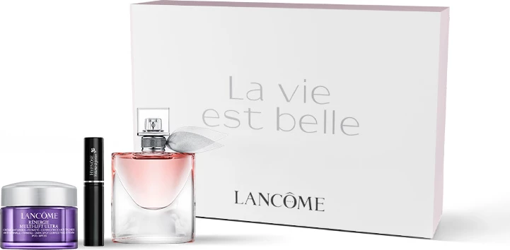 Set Eau de Parfum za ženske La Vie Est Belle, Lancome 50 ml + krema proti gubam 15 ml + maskara 2 ml