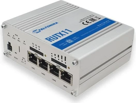 Dvojno pasovni usmerjevalnik Teltonika RUTX11, Gigabit Ethernet, 4G, siv