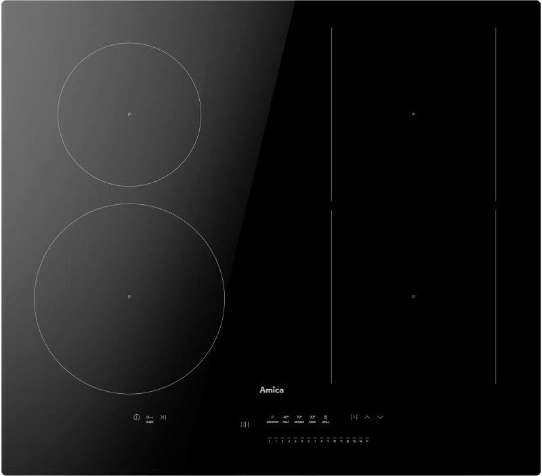 Indukcijska kuhalna plošča Amica PIA6541PHTSUN 3.0, 4 območja, črna