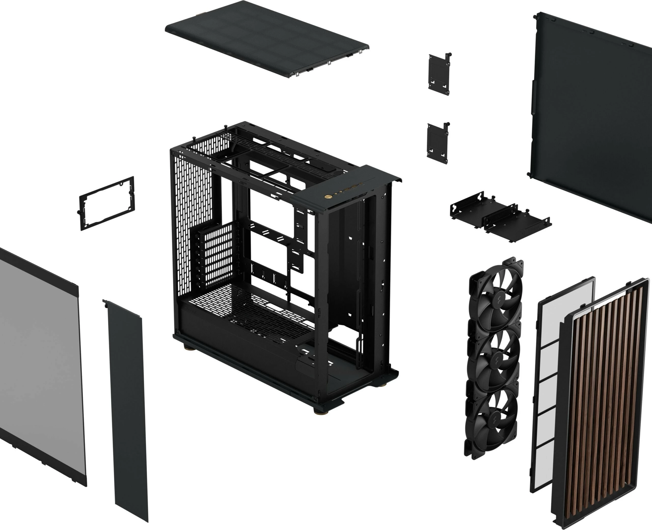 Računalniško ohišje Fractal Design North XL, ATX, micro ATX, Mini-ITX, črn (charcoal)