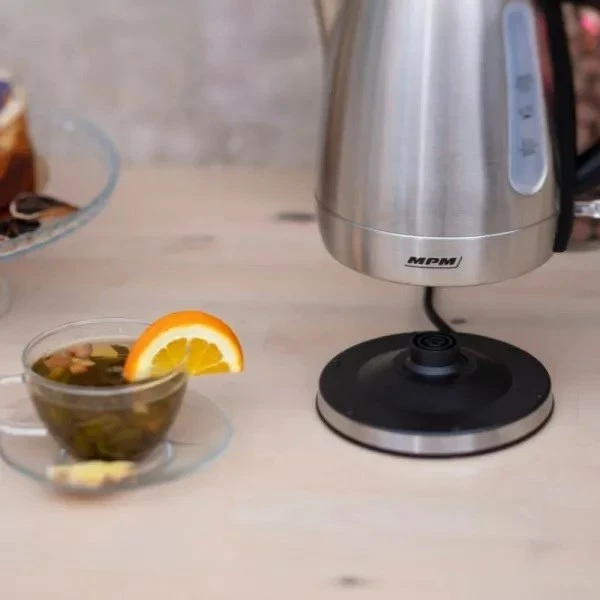 Električni džezva za kuhanje vode 1 L 1630 W, MPM MCZ-118, inox