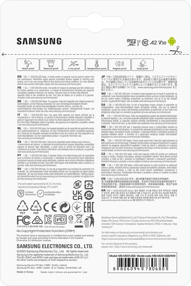 Kartica pomnilnika PRO Plus microSD, Samsung, 512 GB, modra