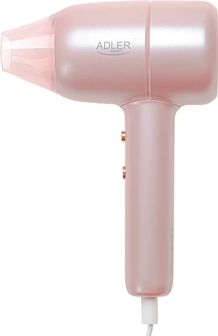 Sušilnik za lase Adler AD 2279p, 1600–1800 W, 2 hitrosti, 2 temperature, ionizacija, kabel 1,8 m, rožnat