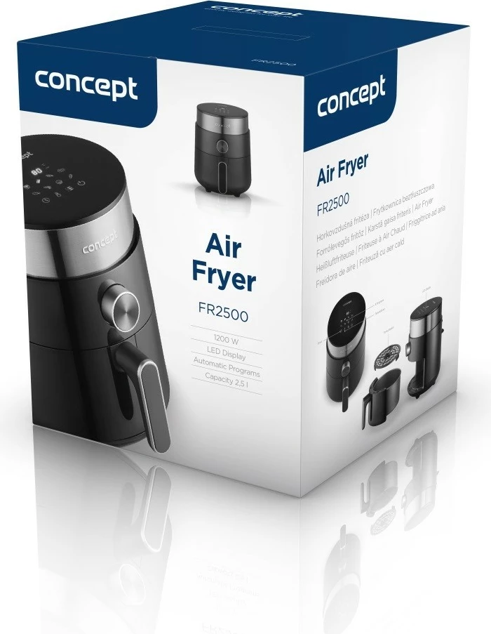 Friteza na vroč zrak Concept FR2500, 2,5 L, črna