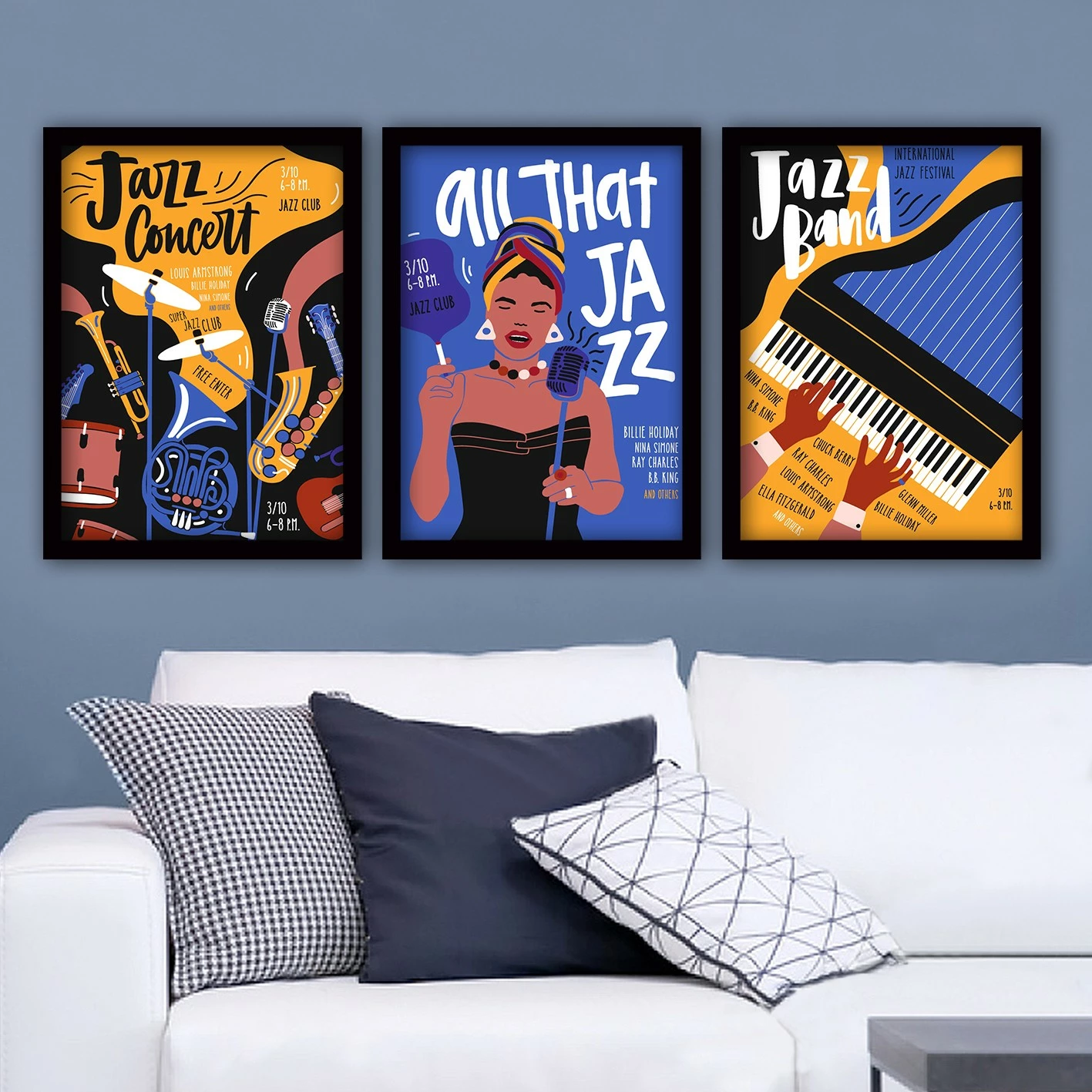 Dekorativna slika s okvirjem (3 kosi) Wallity 3SC106