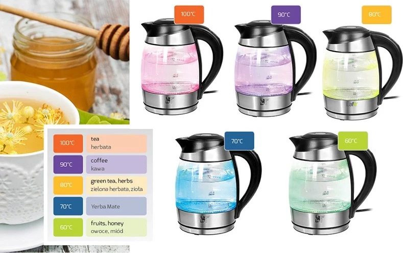 Električni grelnik vode 1,8 L, 2200 W, črno-srebrn Lafe CEG005