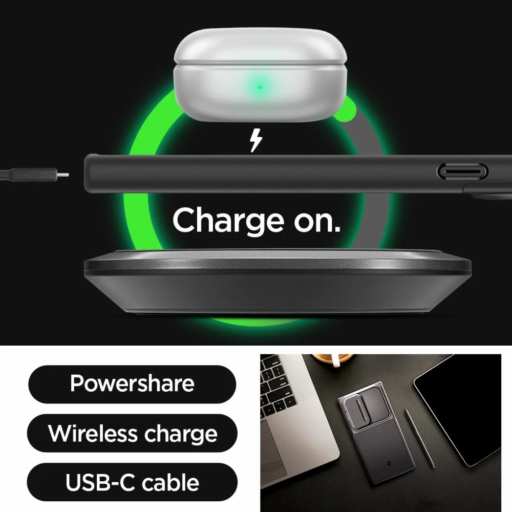 Ovitek za telefon Spigen Optik Armor za Samsung Galaxy S24 Ultra, črn