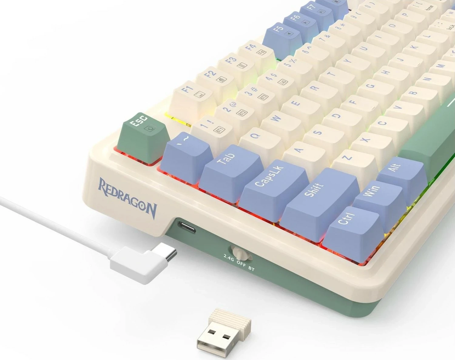 Mehanska tipkovnica, Redragon K673CPG-RGB-PRO ULTRA PRO, RGB, bela