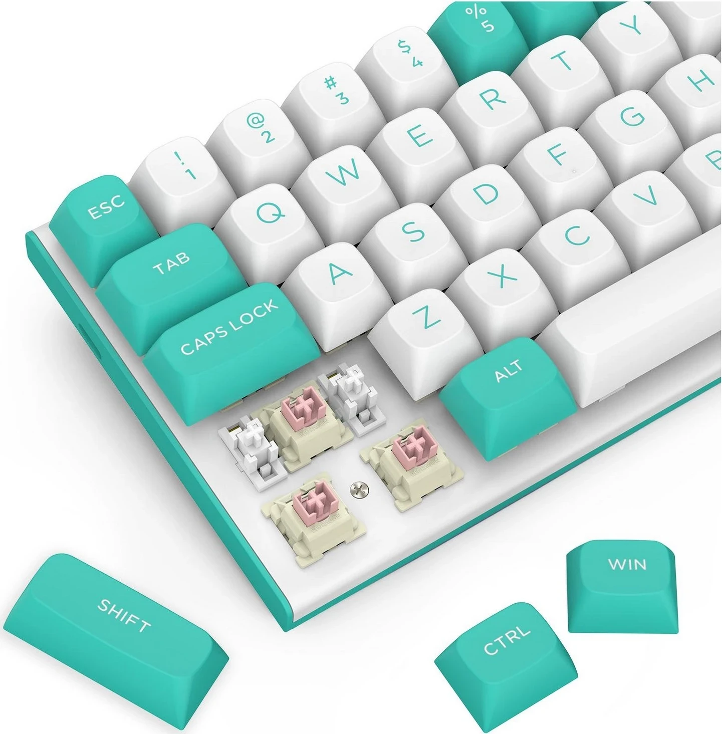 Mehanska tipkovnica RGB, Redragon K683WB FIDD, z žico, bela-zelena