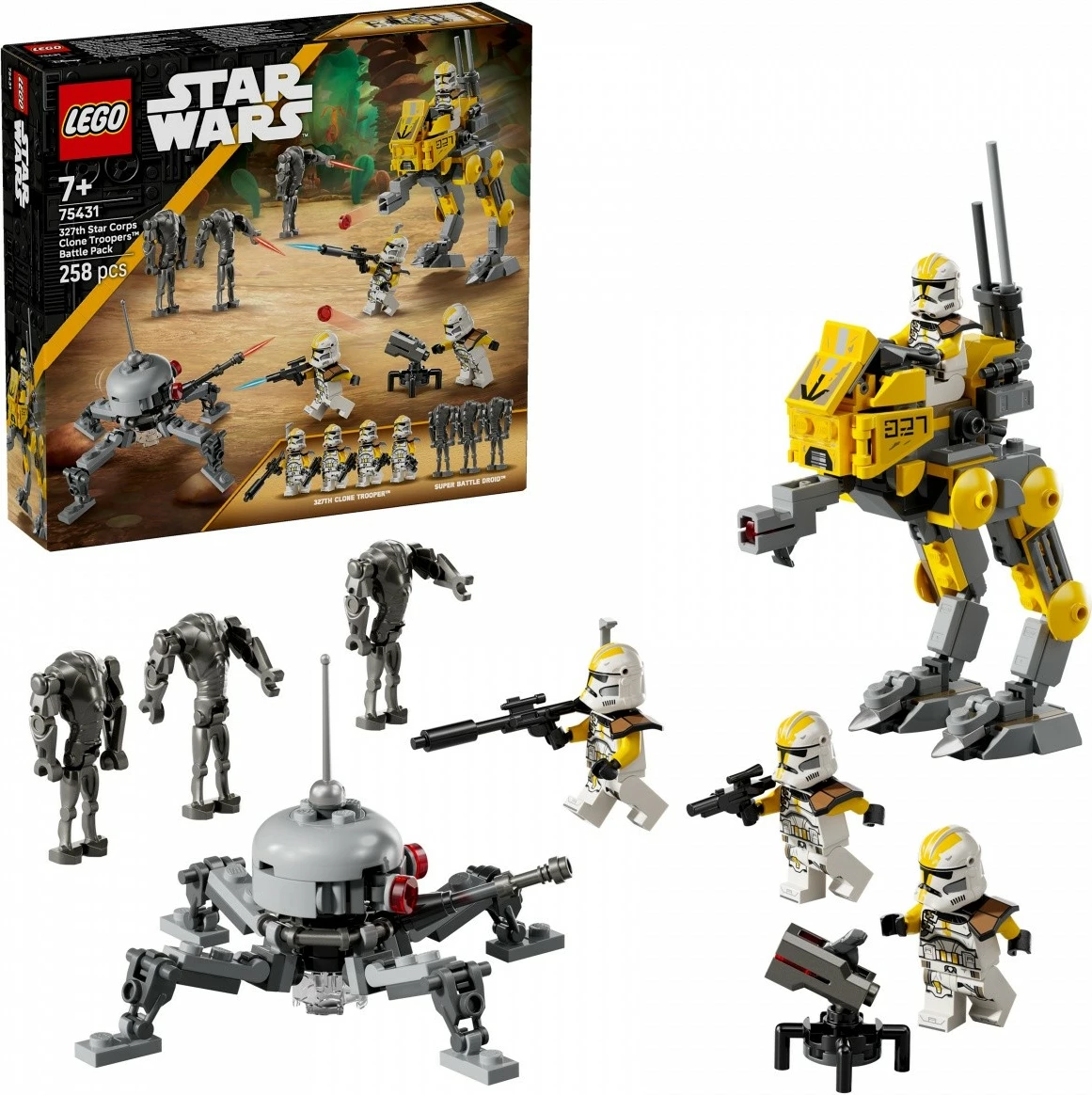 Gradbeni set LEGO Star Wars 75431, 327th Star Corps klonovski vojaki, 258 kosov