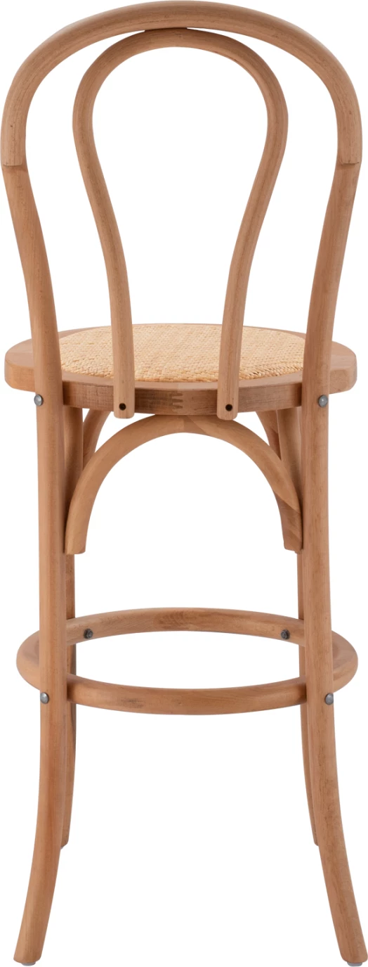 Leseni barski stol iz bukovega lesa temno medene barve z mat 41x47x108
