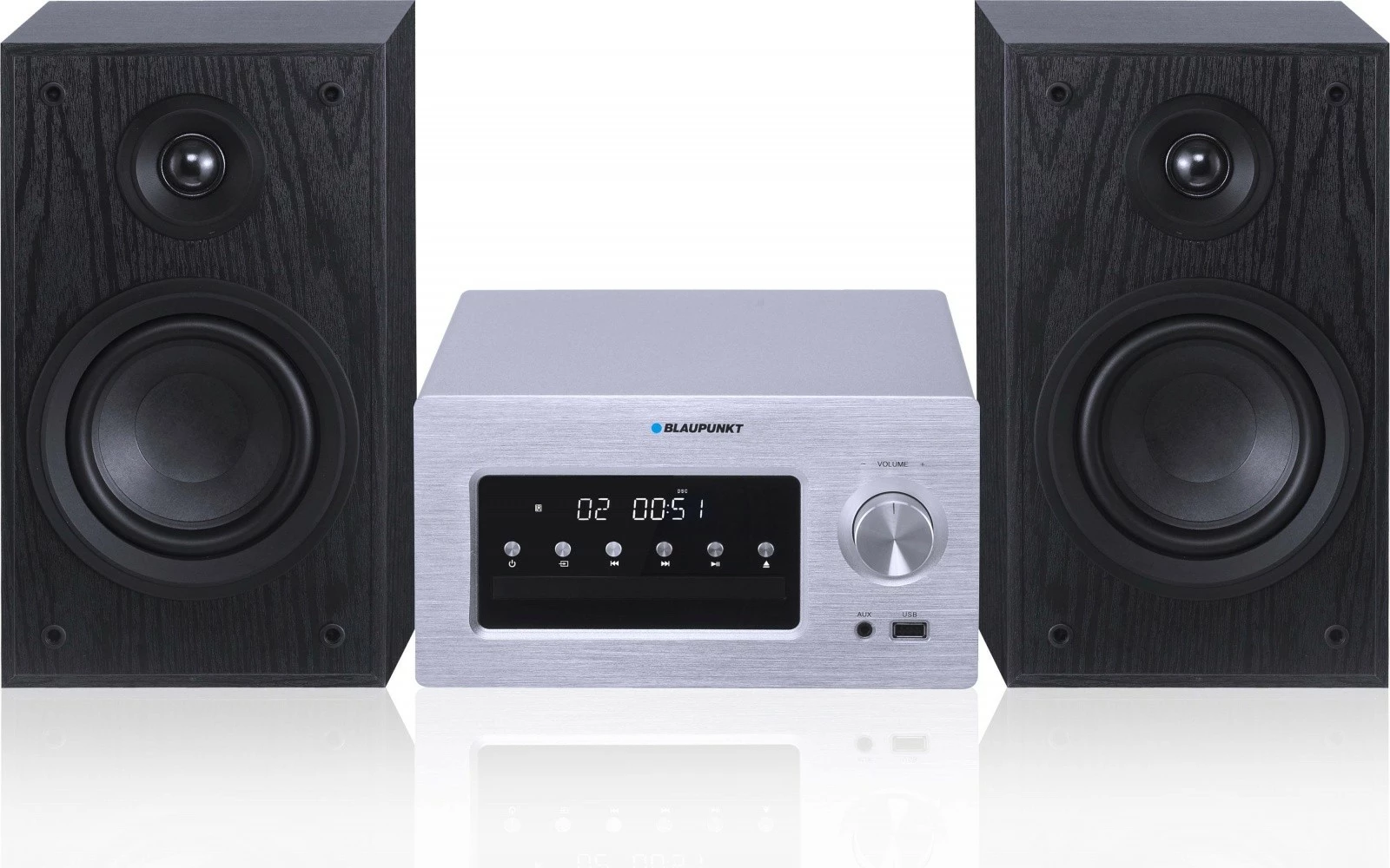 Mikro avdio sistem Blaupunkt MS70BT, Bluetooth, CD/USB, 120 W, črn/srebrn