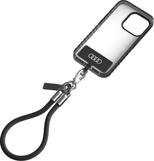 Vzdržljiv najlonski trak za telefon, Audi Universal, 28 cm x 8 mm, črn