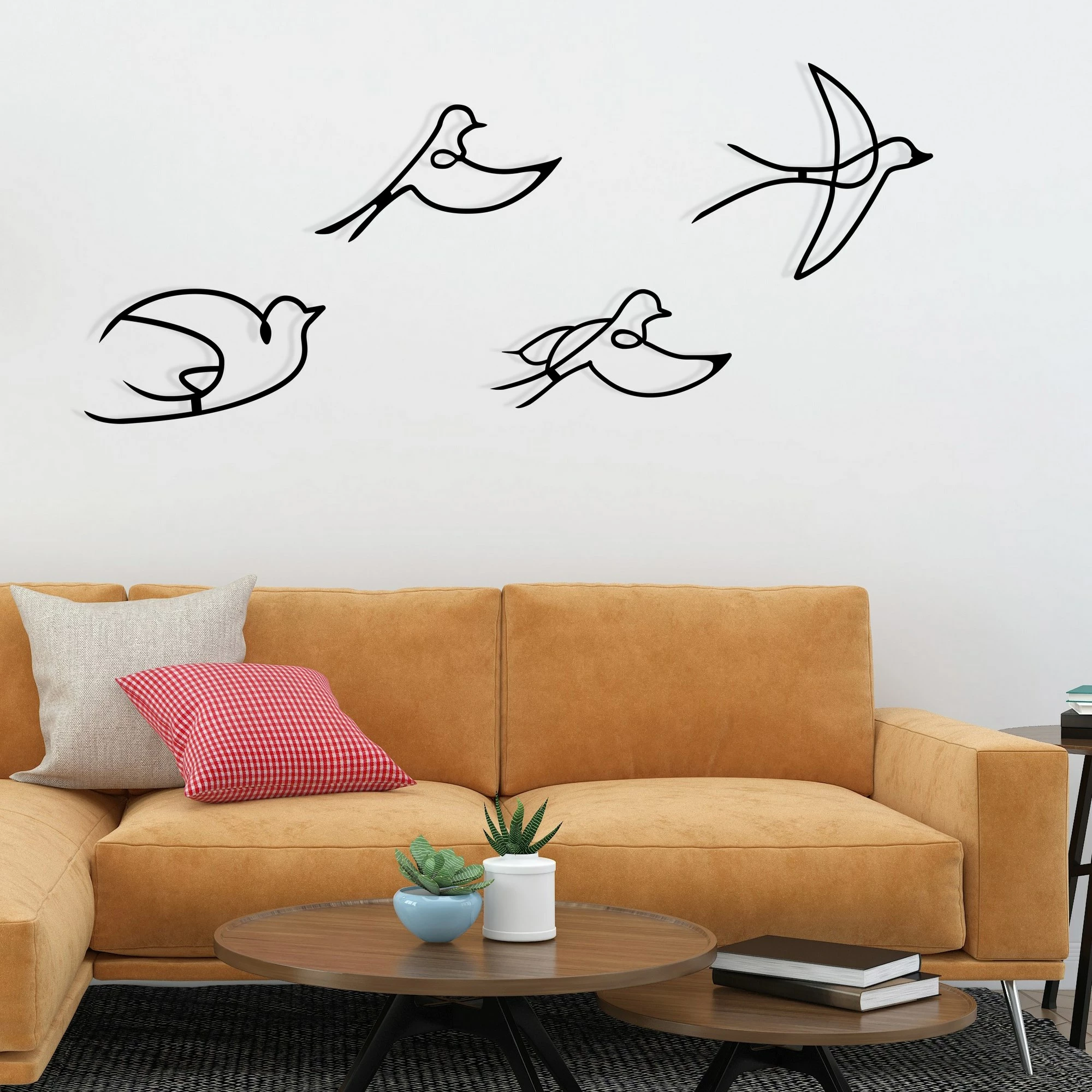 Metalni stenski dekorativni dodatek Wallity Hope, 4 kosa