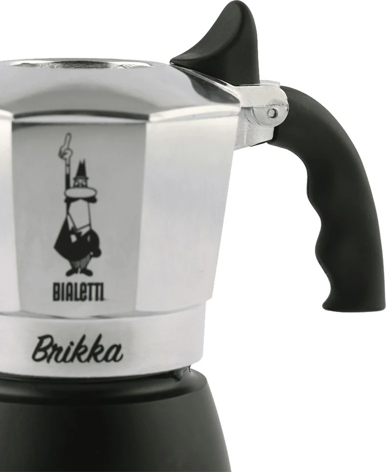 Kafetirka Bialetti Brikka, 2 skodelici, 0,1 L, alumin, črna