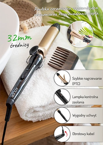 Kodralnik za lase Adler AD 2112, 32mm, keramičen, 55W