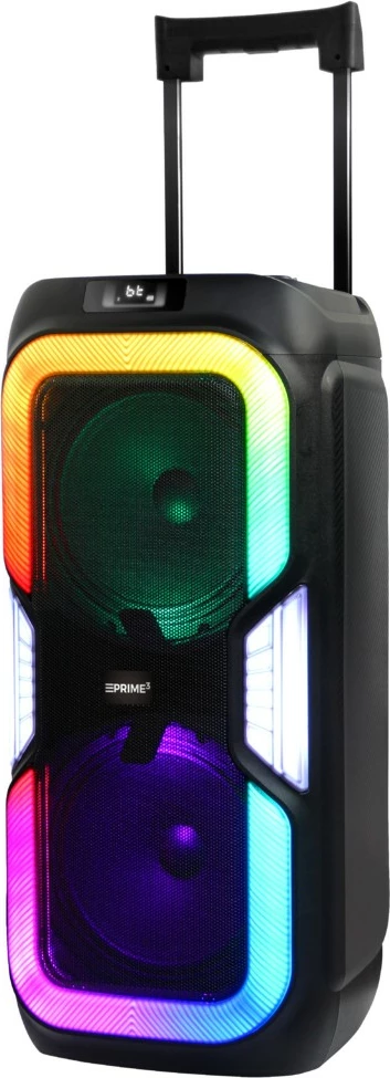 Avdio karaoke sistem PRIME3 APS91, 2 brezžična mikrofona, LED, črn