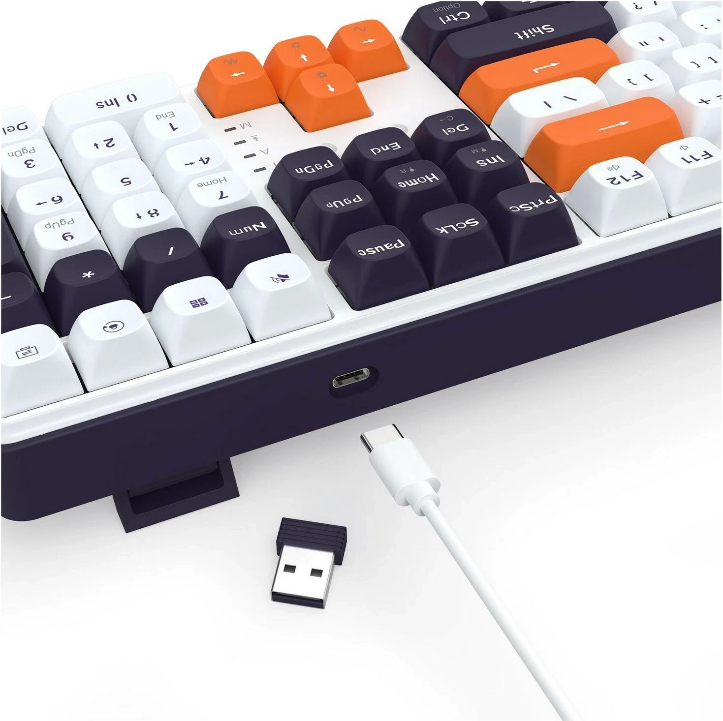 Gaming tipkovnica, Redragon K689WBO-RGB-PRO Wyvern, RGB, brezžična, bela