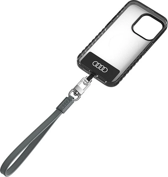 Trak za pametni telefon, Audi, univerzalen, 28 cm x 10 mm, ekološko usnje, siv