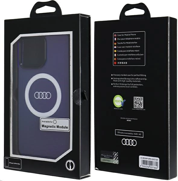 Ovitek Audi IML Big Logo MagSafe za iPhone 14 Pro Max, moder
