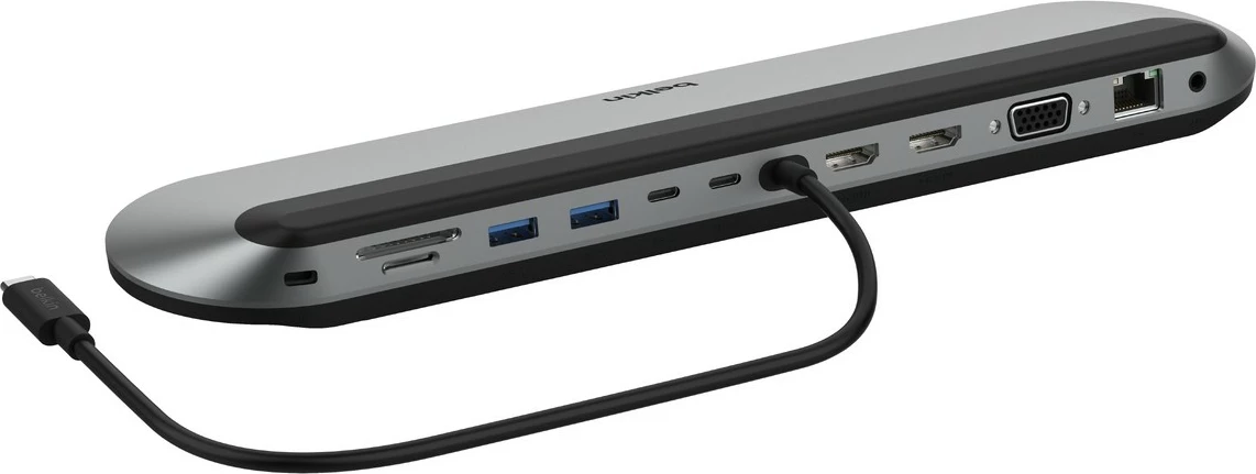 Dock za prenosnik Belkin INC014BTSGY, USB 3.2 Gen 2, 100 W, črn in siv