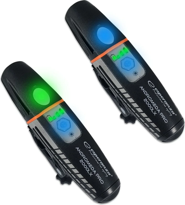 Kolesarska luč Andromeda Pro 2000 LX, Esperanza, LED, 2200 mAh, črna