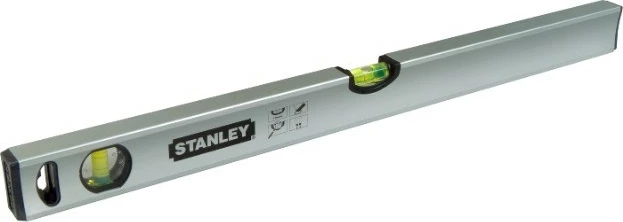 Nivo z mehurčkom Stanley Classic Magnet 200 cm, srebrn