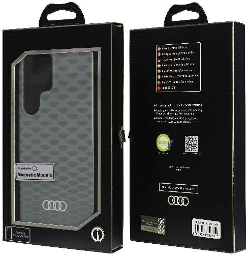 Ovitek z vzorcem šivov IML MagSafe za Samsung Galaxy S24 Ultra, Audi, siva
