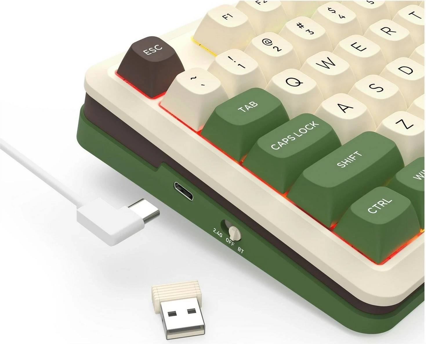 Mehanska brezžična igralna tipkovnica RGB Cyrus Redragon K681CGC-RGB-PRO, zelena