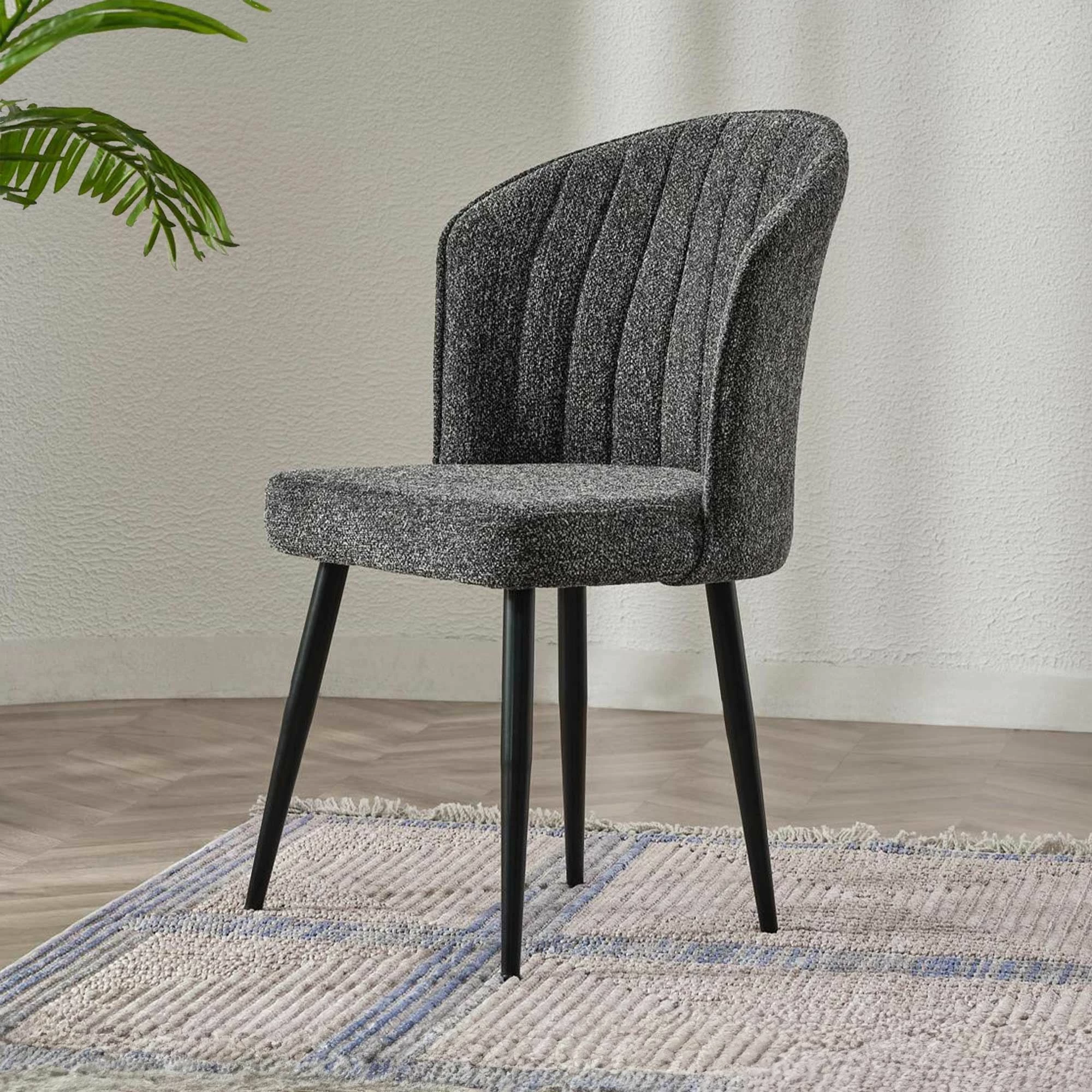 Set stolov (4 kosa) Hanah Home Rubi, antracit, črn