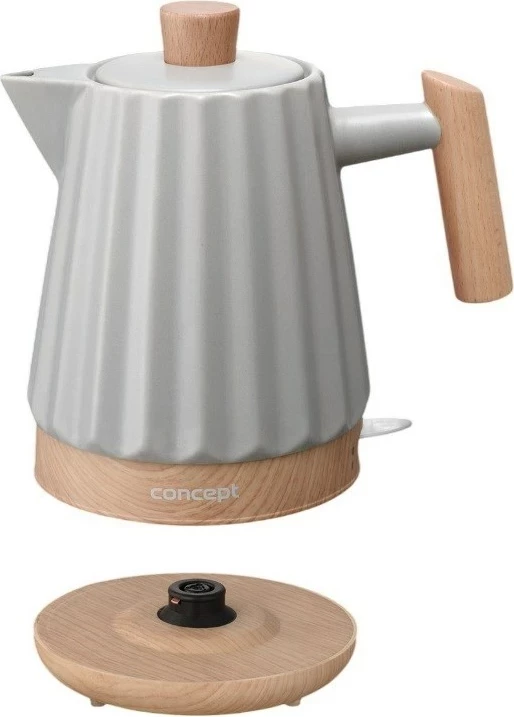 Električni čajnik 1,5 l Concept RK0091, svetlo siv