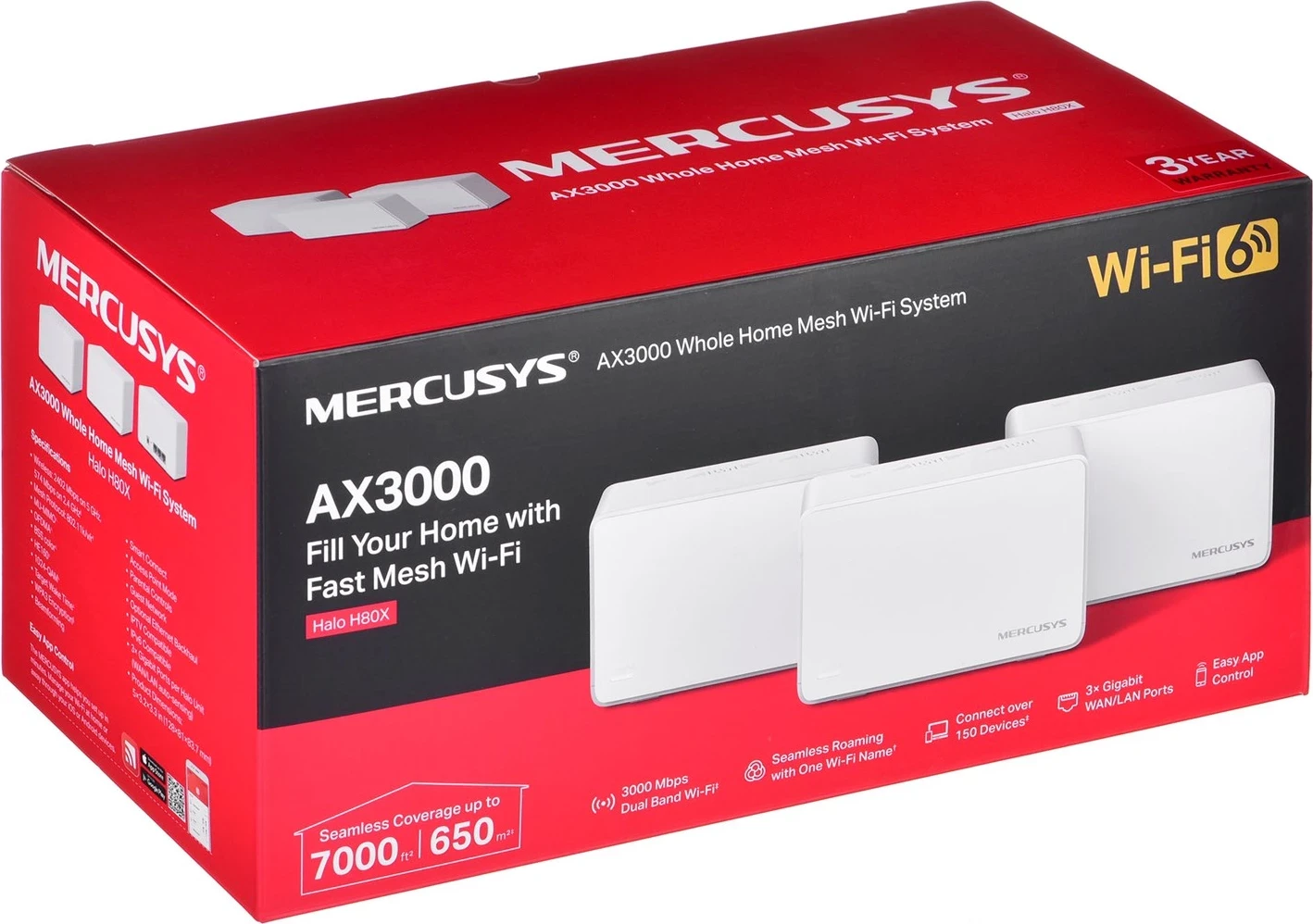 Sistem Mesh Halo H80X (paket 3), Mercusys, bel Sistem Mesh Halo H80X (paket 3), Mercusys, bel